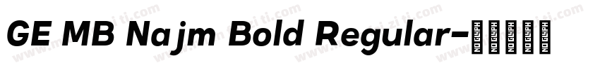 GE MB Najm Bold Regular字体转换